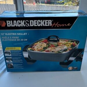 Black & Decker Home Electric Skillet with Black Finish